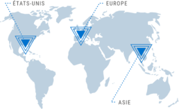 Carte du monde filiales Pack'R